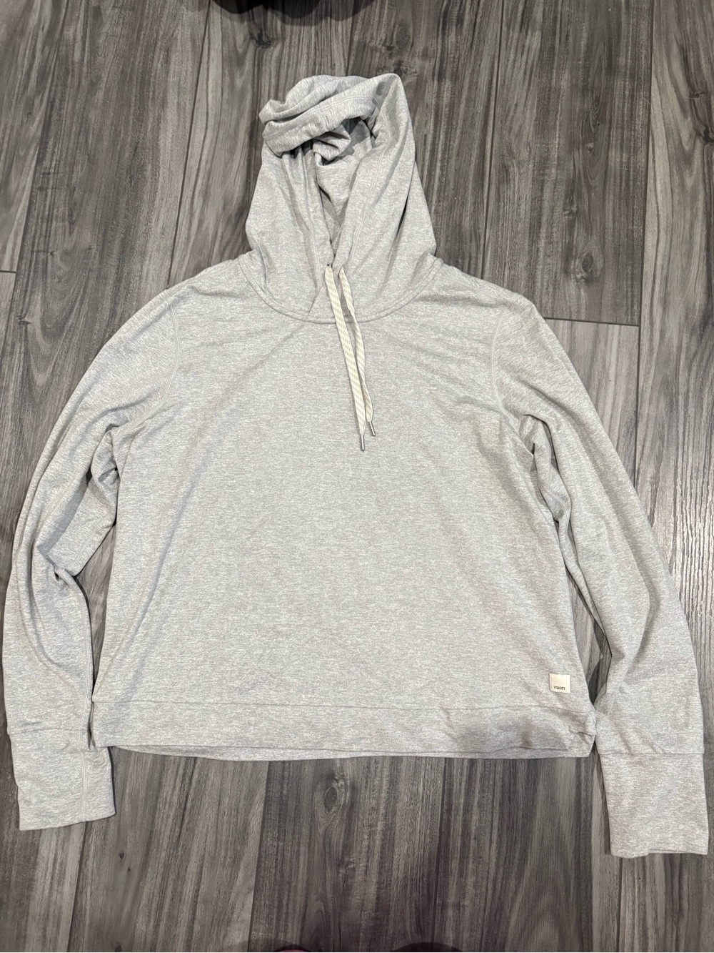 Vuori Light Gray Women's Hooded Pullover Sweater